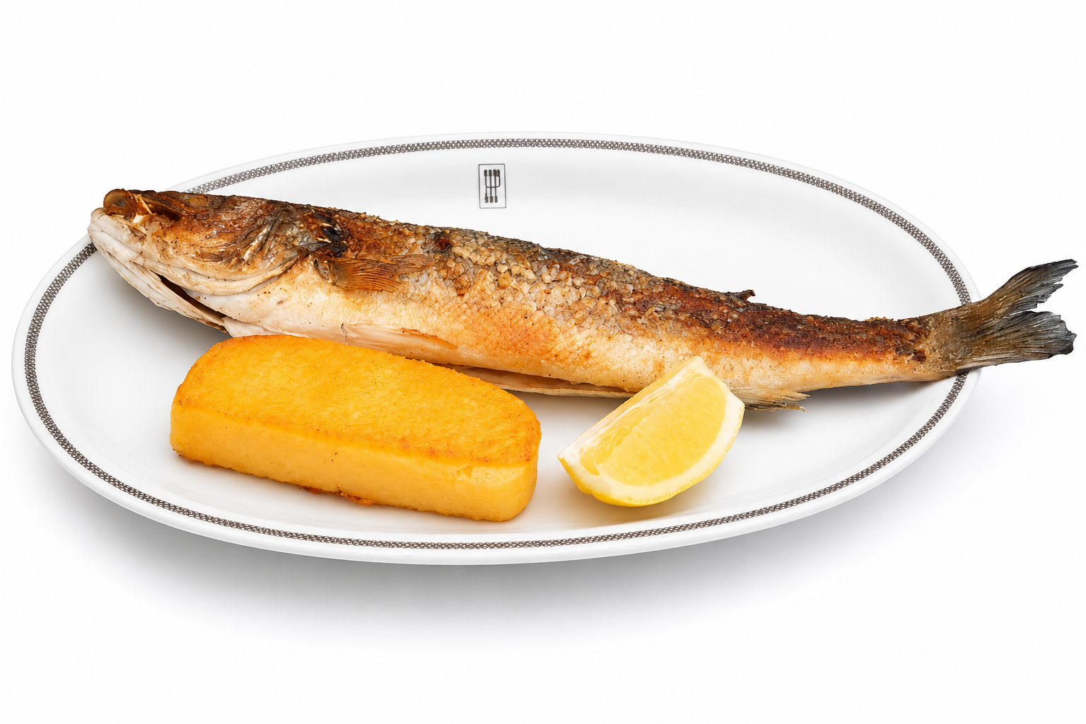 Branzino alla griglia con polenta